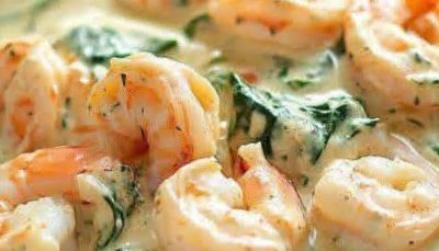 Creamy Crab and Shrimp with Spinach
