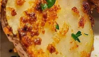Crispy Garlic Hasselback Potatoes
