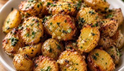 Garlic Herb Roasted Baby Potatoes