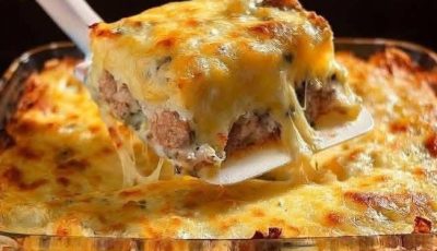 Layered Minced Meat and Potato Casserole