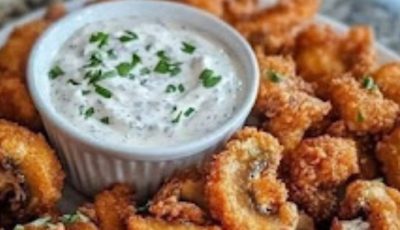 Crispy fried mushrooms