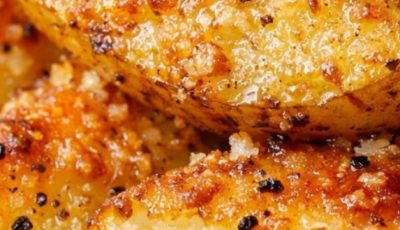 Slow Cooker Parmesan Crusted Potatoes