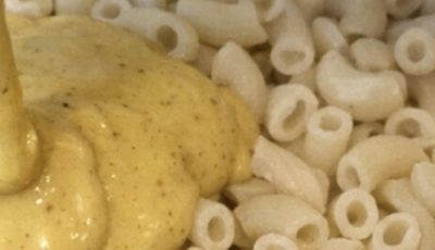 Pour honey mustard dressing and these 3 ingredients over elbow macaroni into a baking pan for a tangy comfort meal you wont stop making